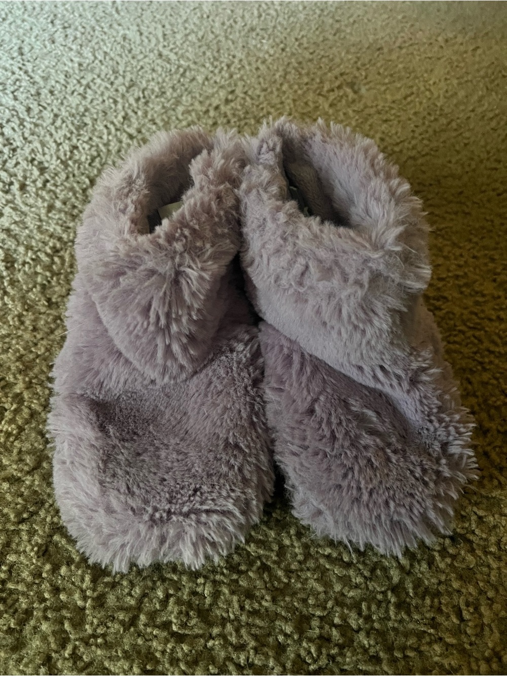 Cozy Plush girls's Slipper Booties in Dusty Lavender
